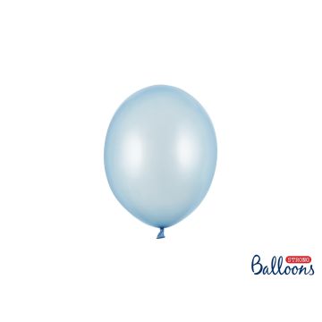 Ballons 12cm Bleu clair métallisé (100pcs)