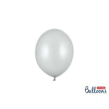 Balloons 12cm silver metallic (100pcs)