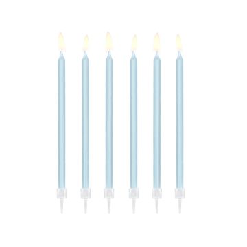 Sky blue candles 14cm (12pcs)