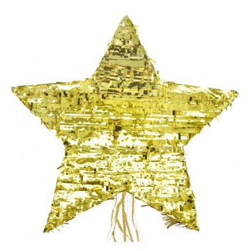 Piñata zum Ziehen - Goldener Stern