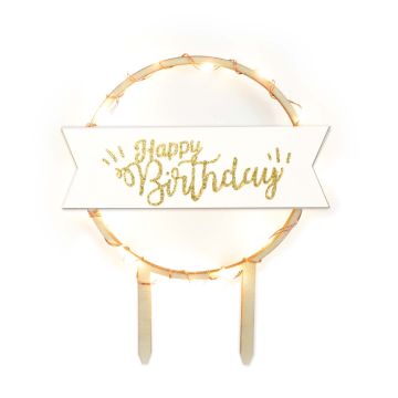 Cake topper LED - Happy Birthday