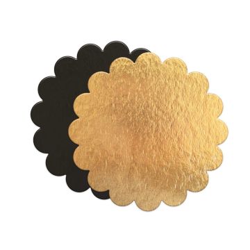 Gold/black fluted trays (5pcs)
