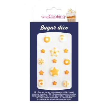 Zuckerdekorationen - Sterne und Schneeflocken