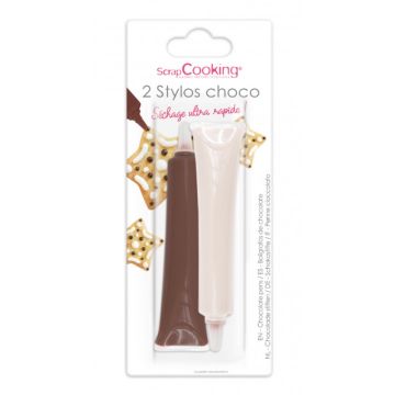 Choco Kugelschreiber - Weiß und Schokolade