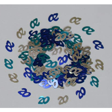 Confettis Age "20" - Série Bleu (100 pcs)