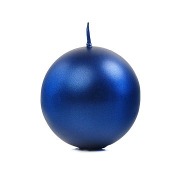 Bougie Sphère Bleu marine - 8cm (6pcs)