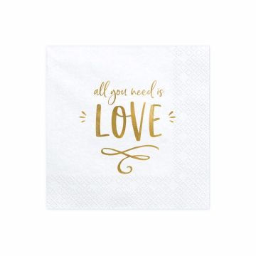 Serviettes All you need is LOVE (20 pcs)