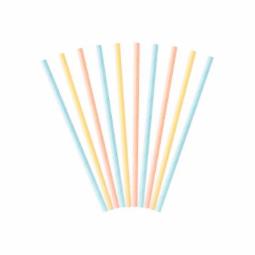Summer time paper straws (10pcs)