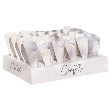 Confetti tray with paper cones