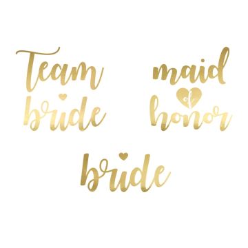 Tattoos - Team bride - Gold