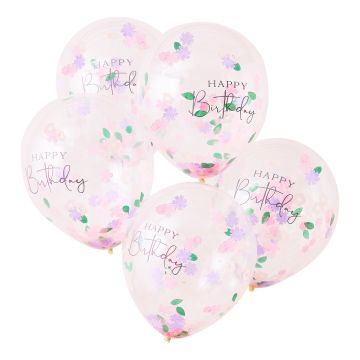 Happy Birthday-Konfetti-Ballons (5 stk)