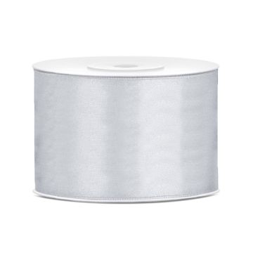 Satin ribbon 50mm Silver (25m)