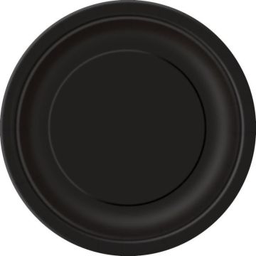 Assiettes Noires 22cm (8pcs)