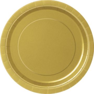 Gold Plates 23cm (16pcs)