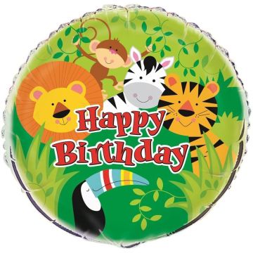 Happy Birthday Dschungel Ballon (45cm)