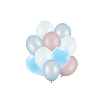 Ballons latex - Mix Bleu